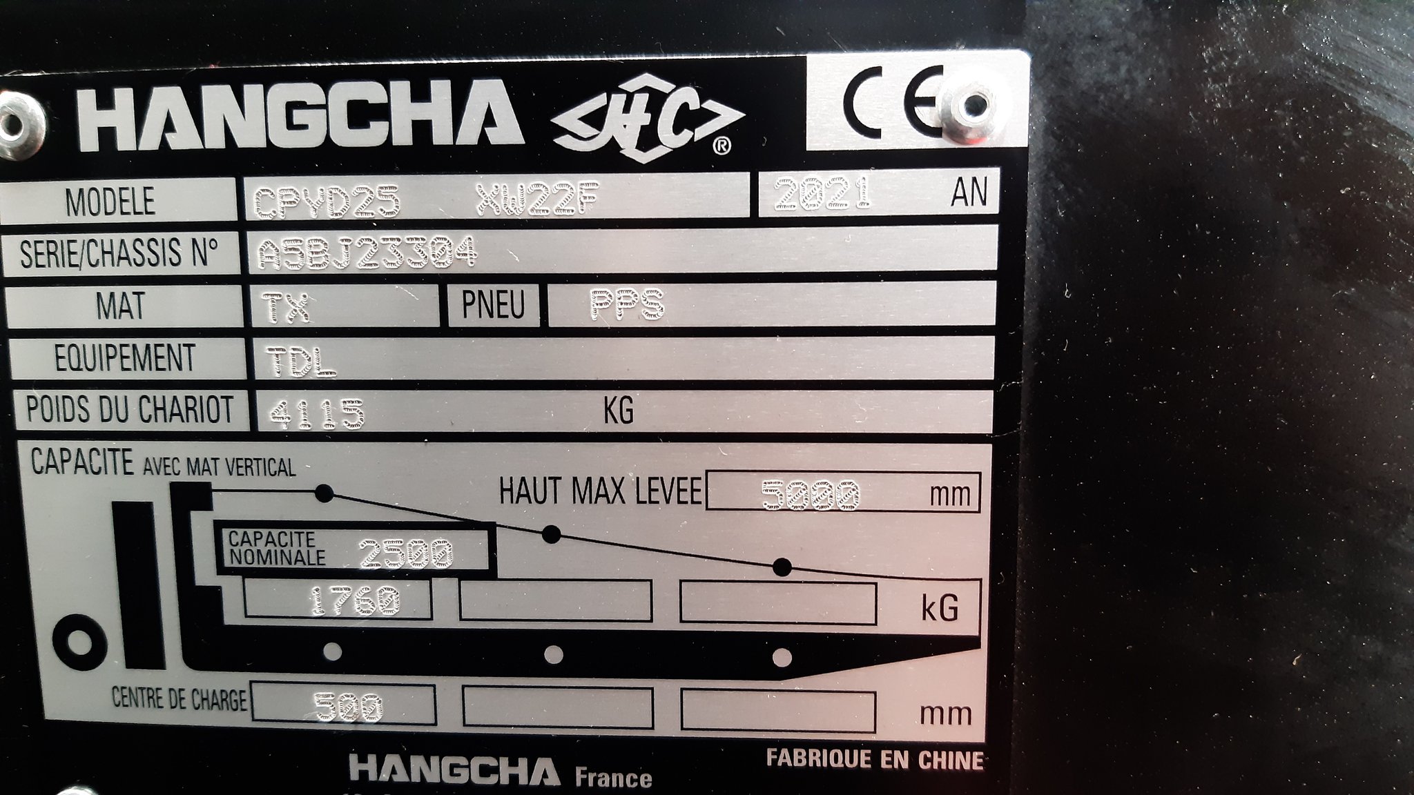 Chariot élévateur frontal Hangcha XF25G