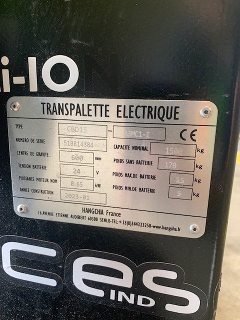 Transpalette électrique Hangcha CBD15-I