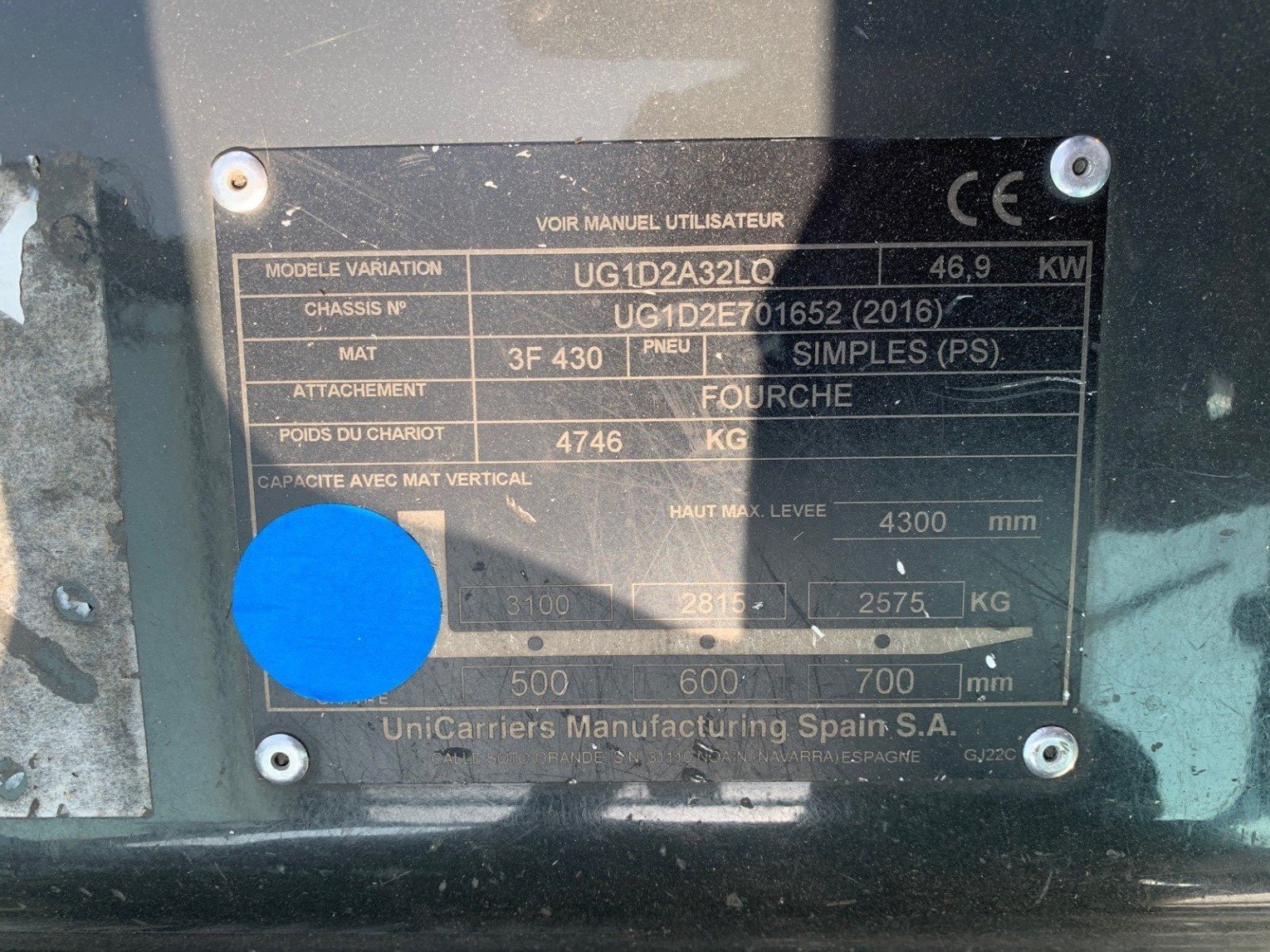 Chariot élévateur frontal Atlet DX32G