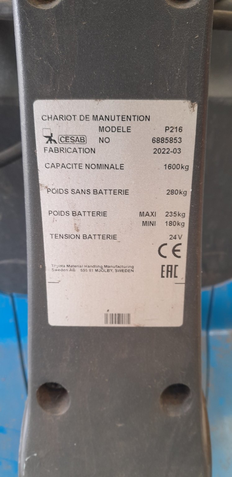 Transpalette électrique CESAB P216
