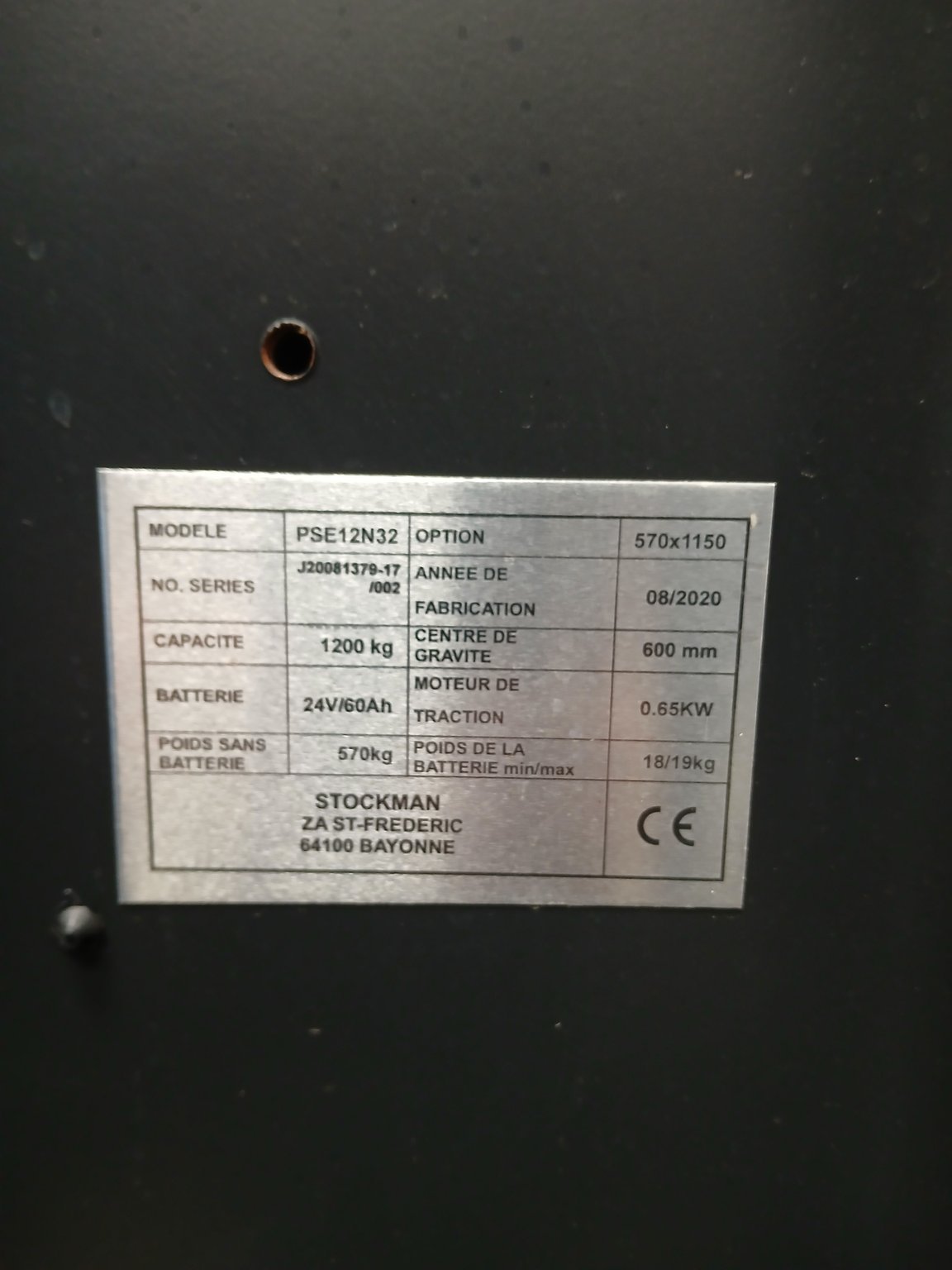 Gerbeur électrique Stockman PSE12N 3200