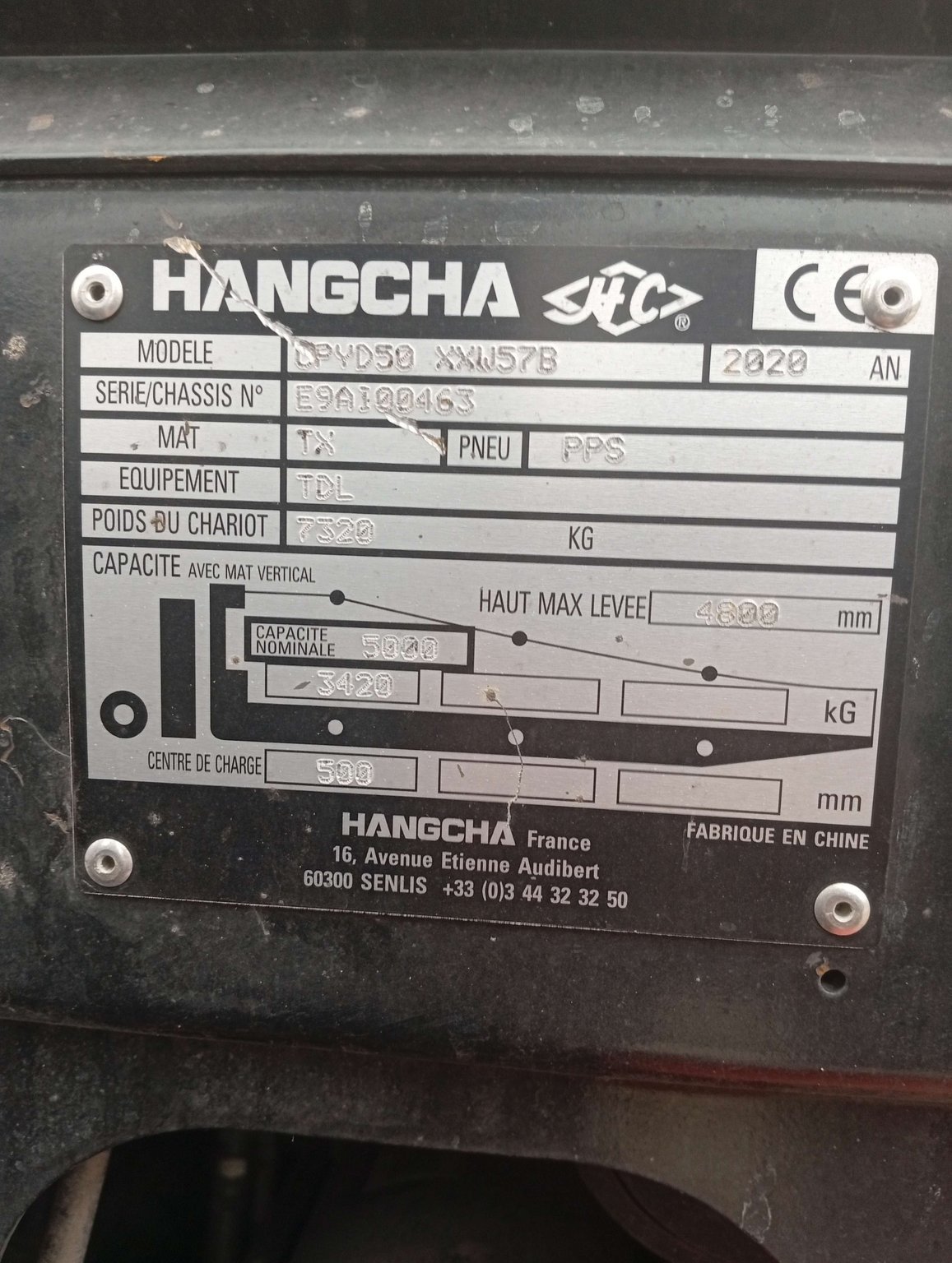 Chariot élévateur frontal Hangcha XF50G