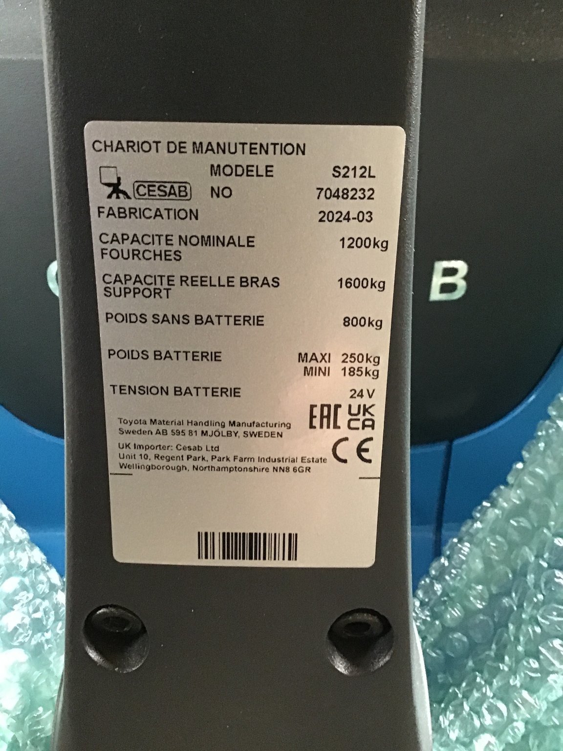 Gerbeur CESAB S212L