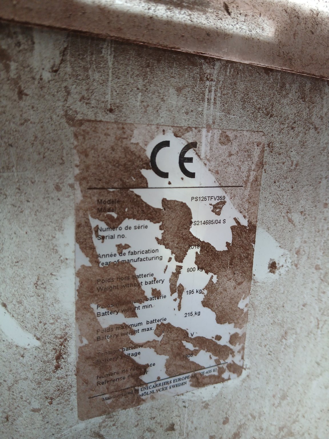 Gerbeur UniCarriers PS125