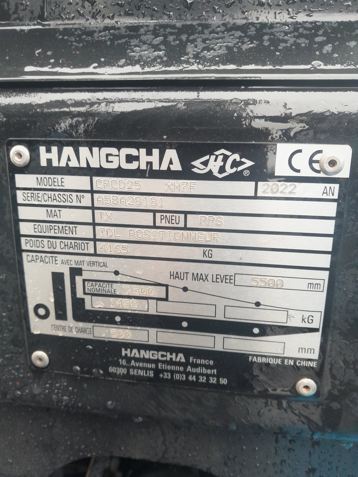 Chariot élévateur frontal Hangcha XF25D