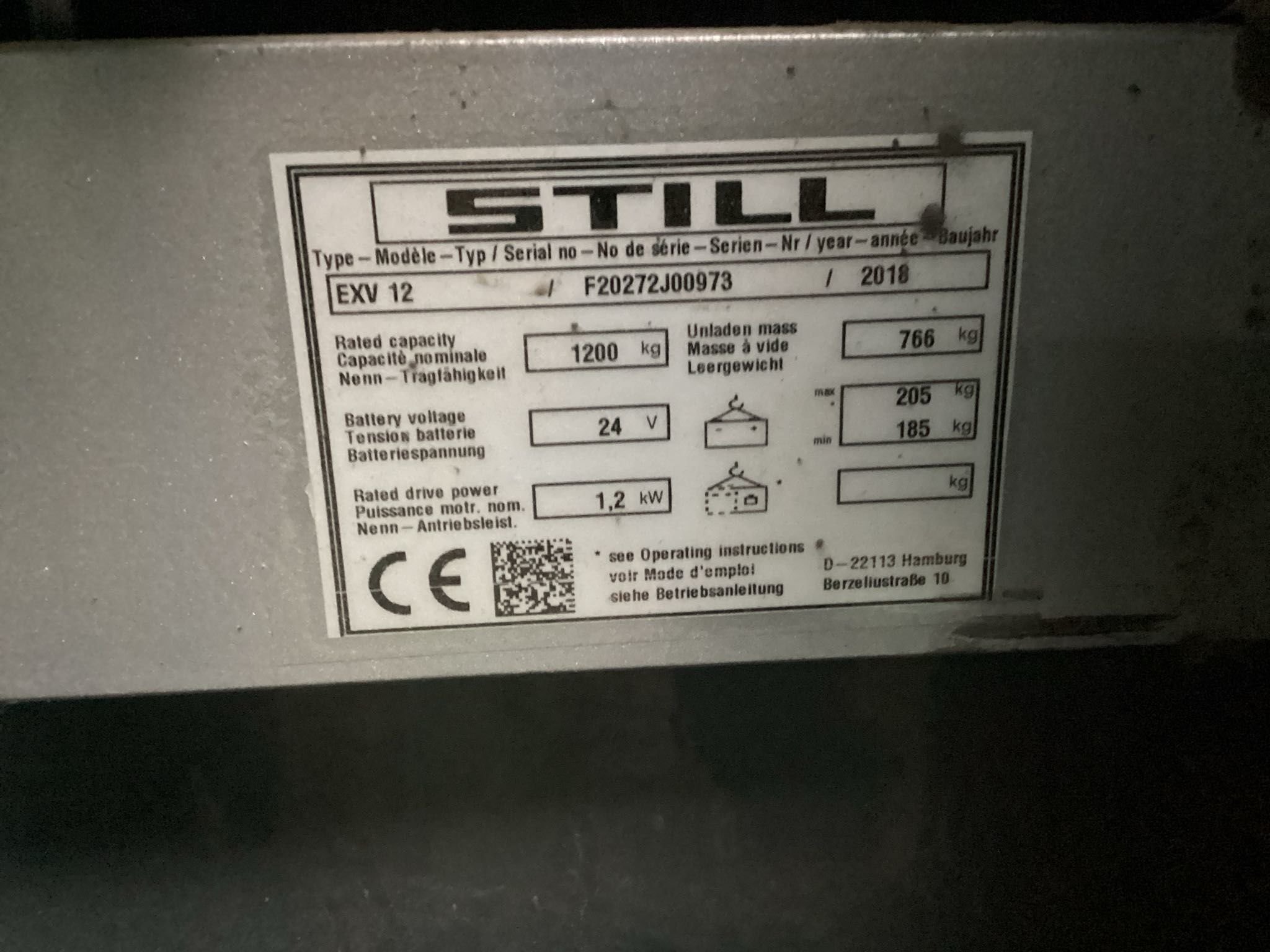 Gerbeur STILL EXV12