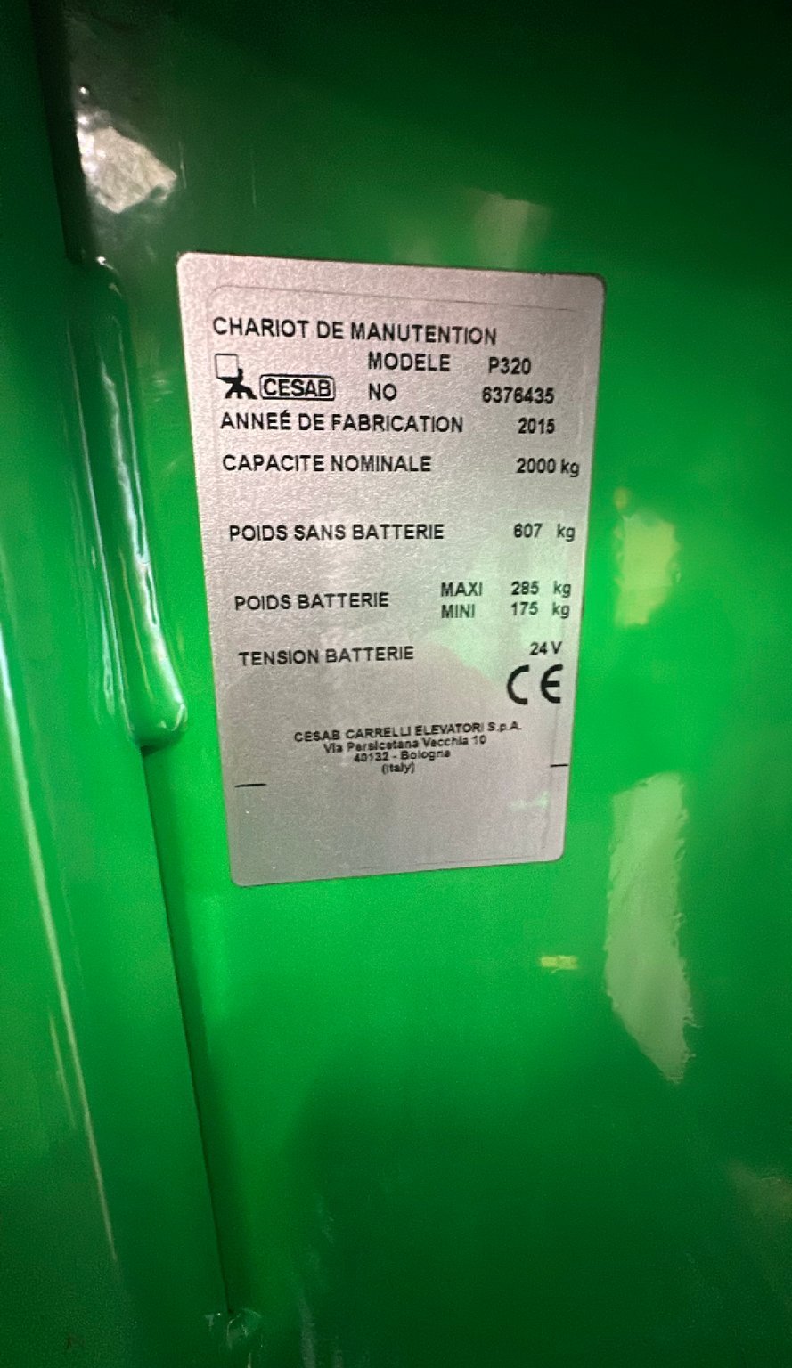 Transpalette électrique CESAB P320