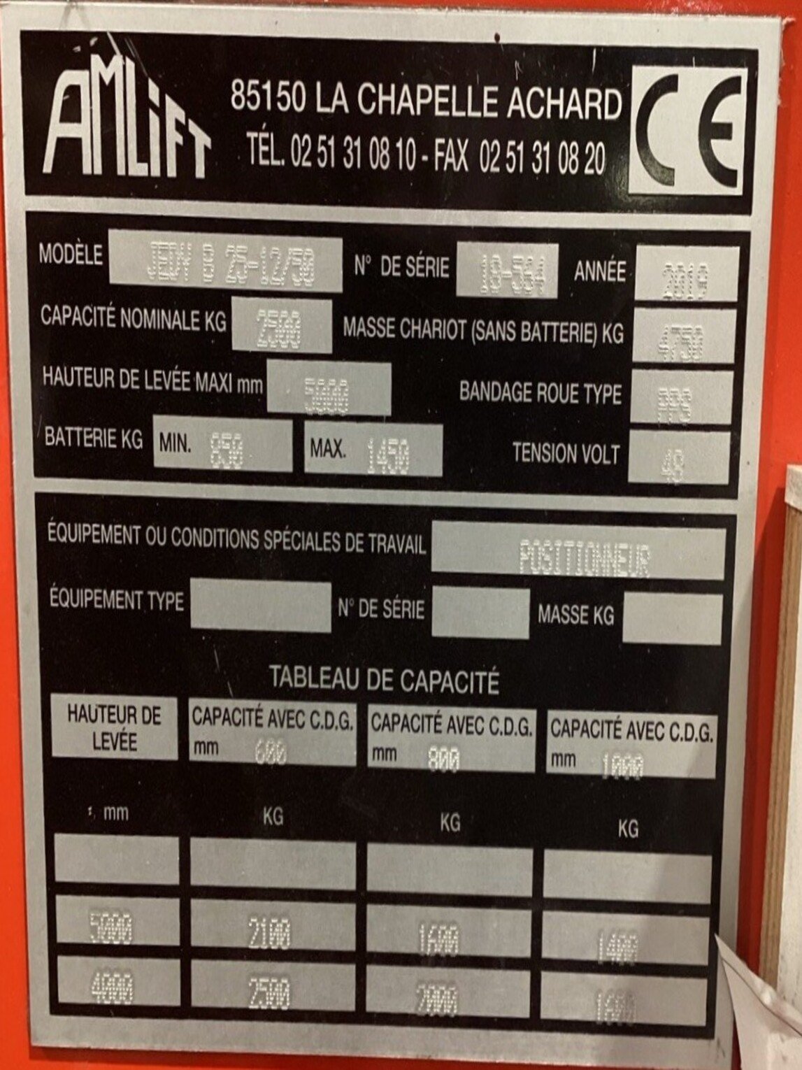 Chariot multidirectionnel AMLIFT JEDY B25-12/50