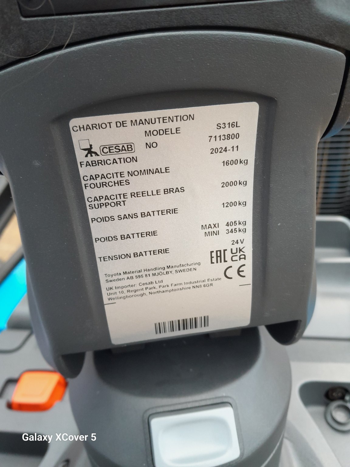 Gerbeur CESAB S316L
