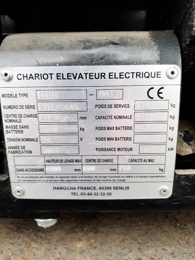 Gerbeur Hangcha CDD16-AZ3S