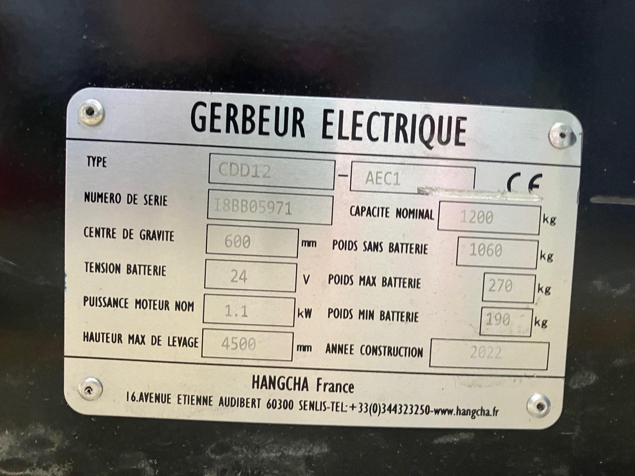 Gerbeur Hangcha CDD12-AEC1