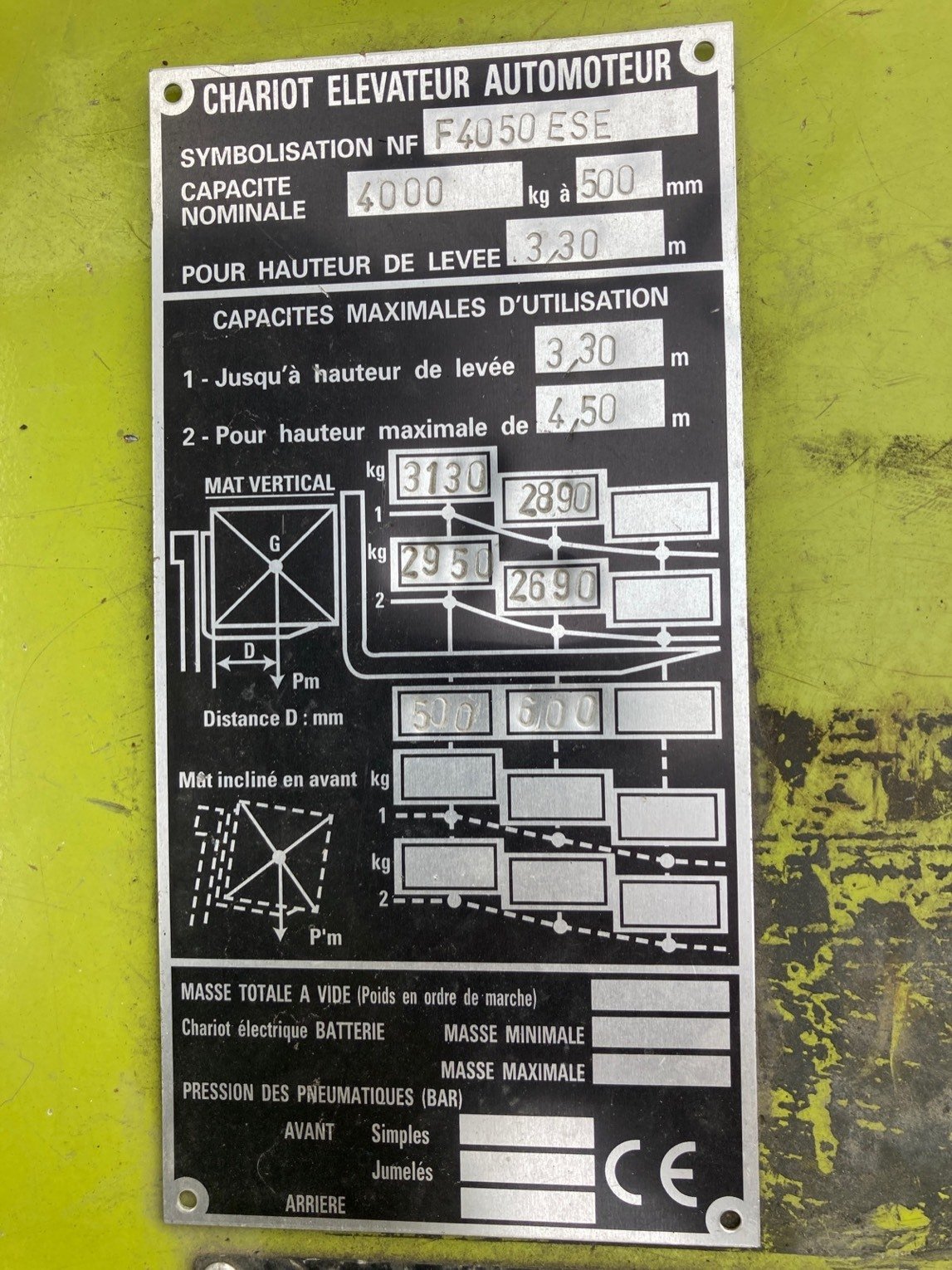 Chariot élévateur frontal Clark GEX40
