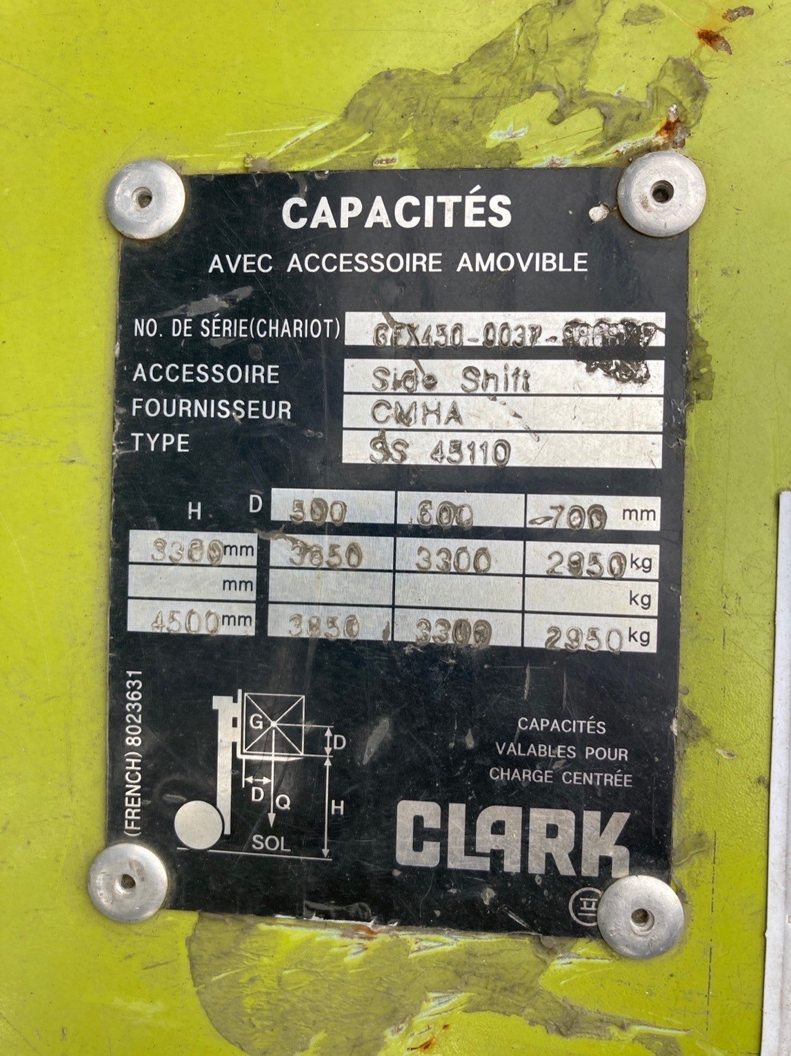 Chariot élévateur frontal Clark GEX40