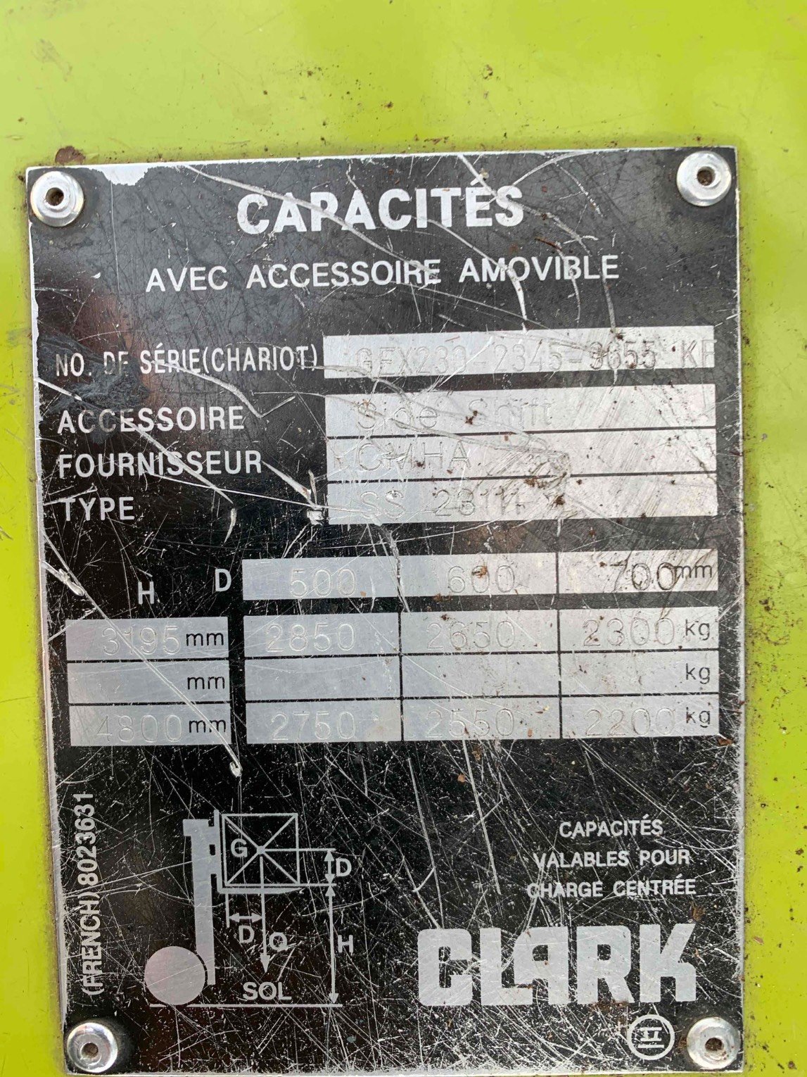 Chariot élévateur frontal Clark GEX30