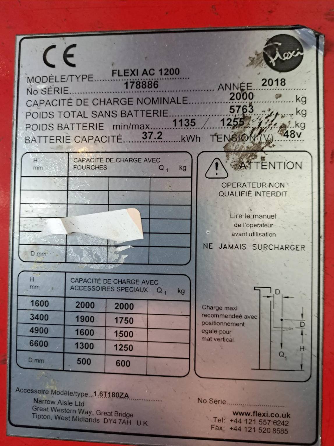 Chariot articulé Narrow Aisle FLEXI AC1200