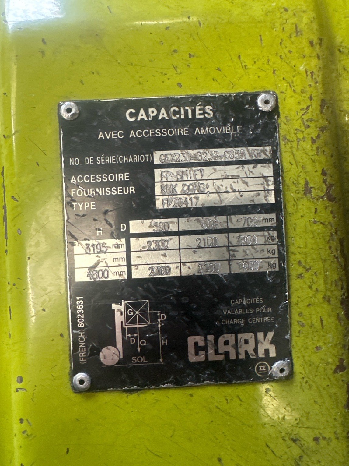 Chariot élévateur frontal Clark GEX25