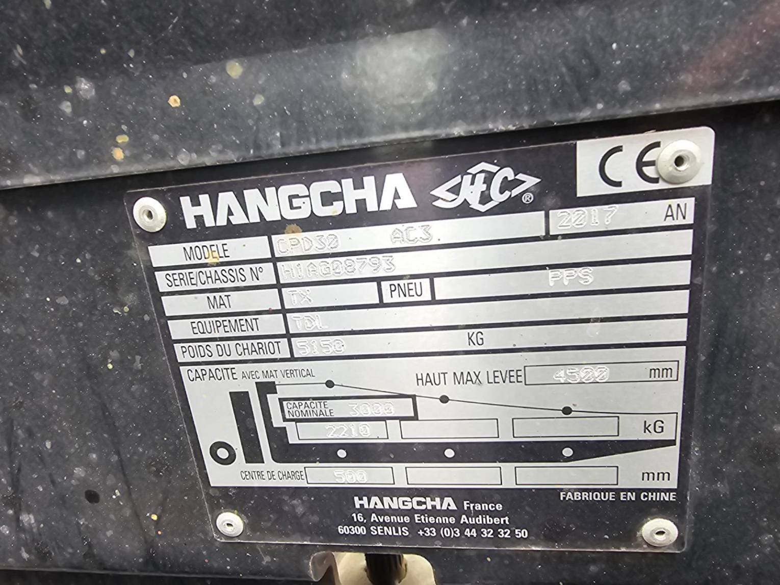Chariot élévateur frontal Hangcha A4W30