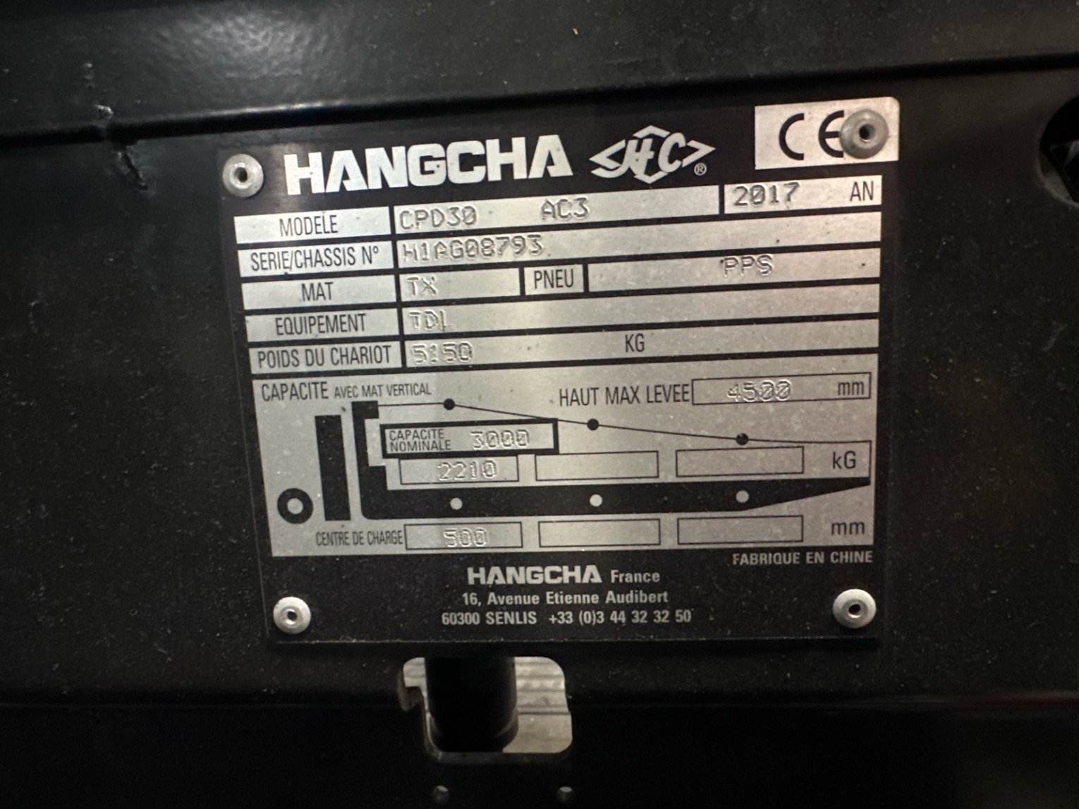 Chariot élévateur frontal Hangcha A4W30