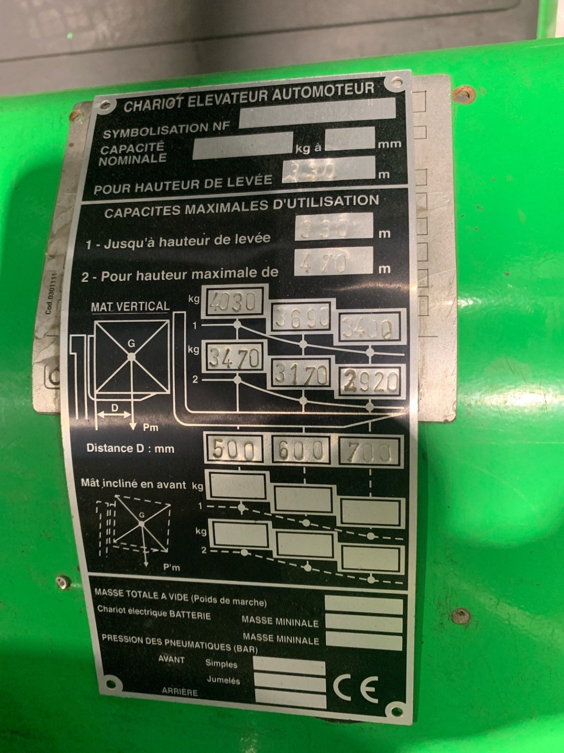 Chariot élévateur frontal CESAB B645