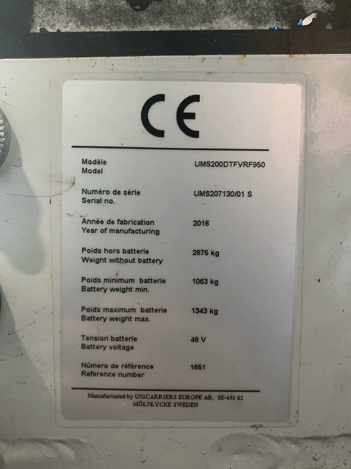 Chariot à mât rétractable Atlet UMS200