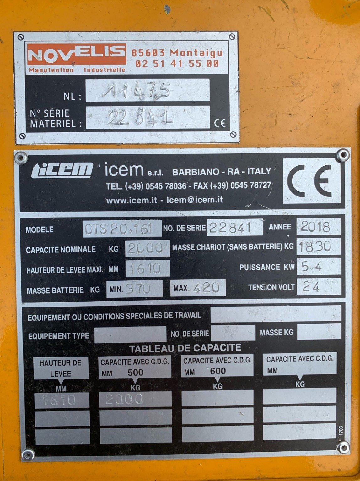 Gerbeur Icem CTS20-161F