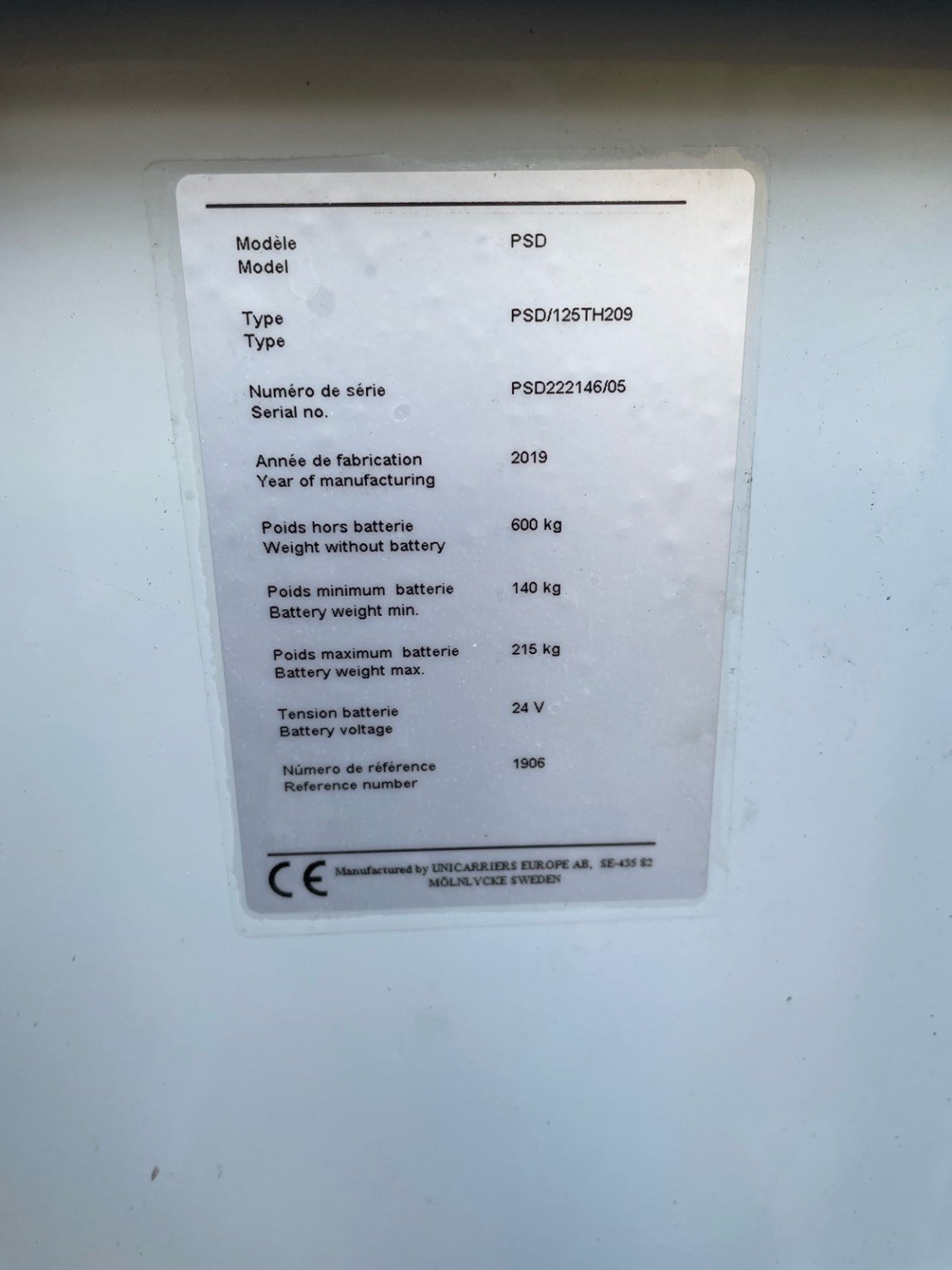 Gerbeur UniCarriers PSD125