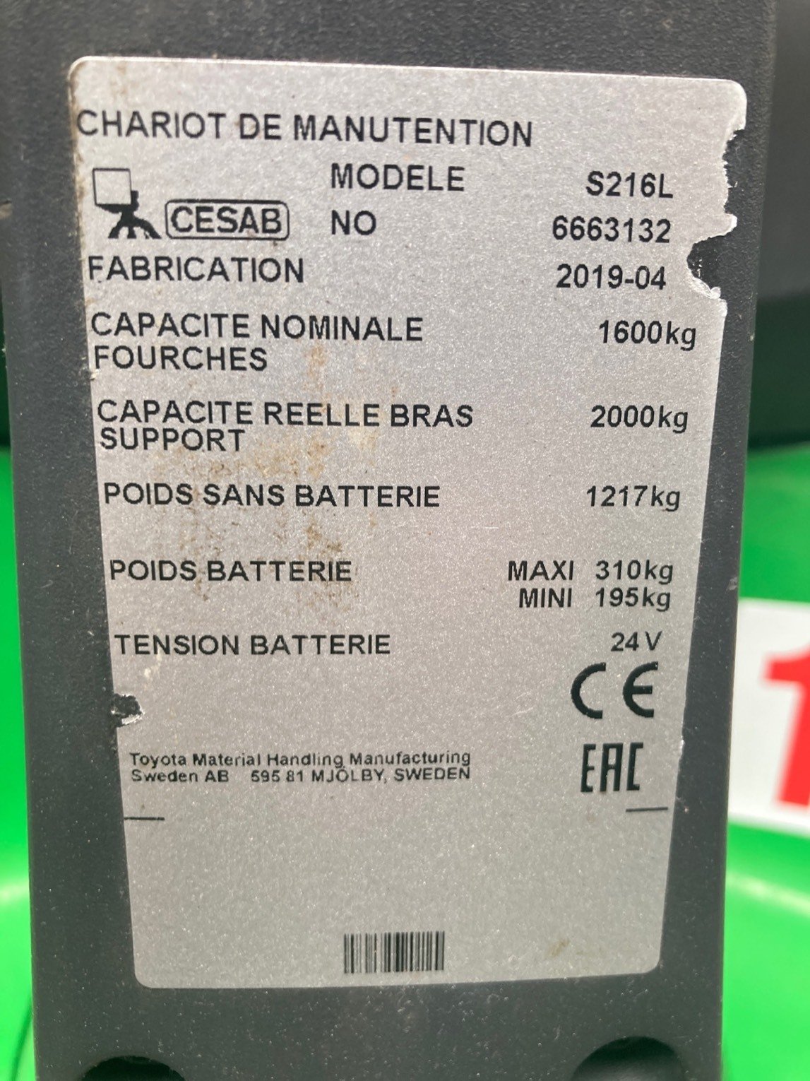 Gerbeur CESAB S216L