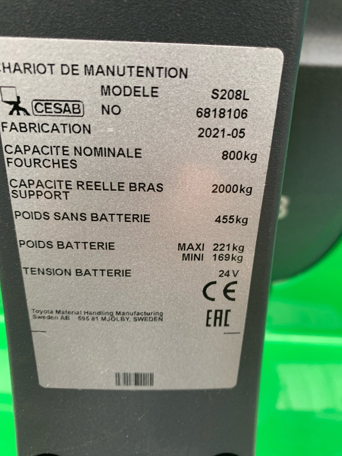 Gerbeur CESAB S208L