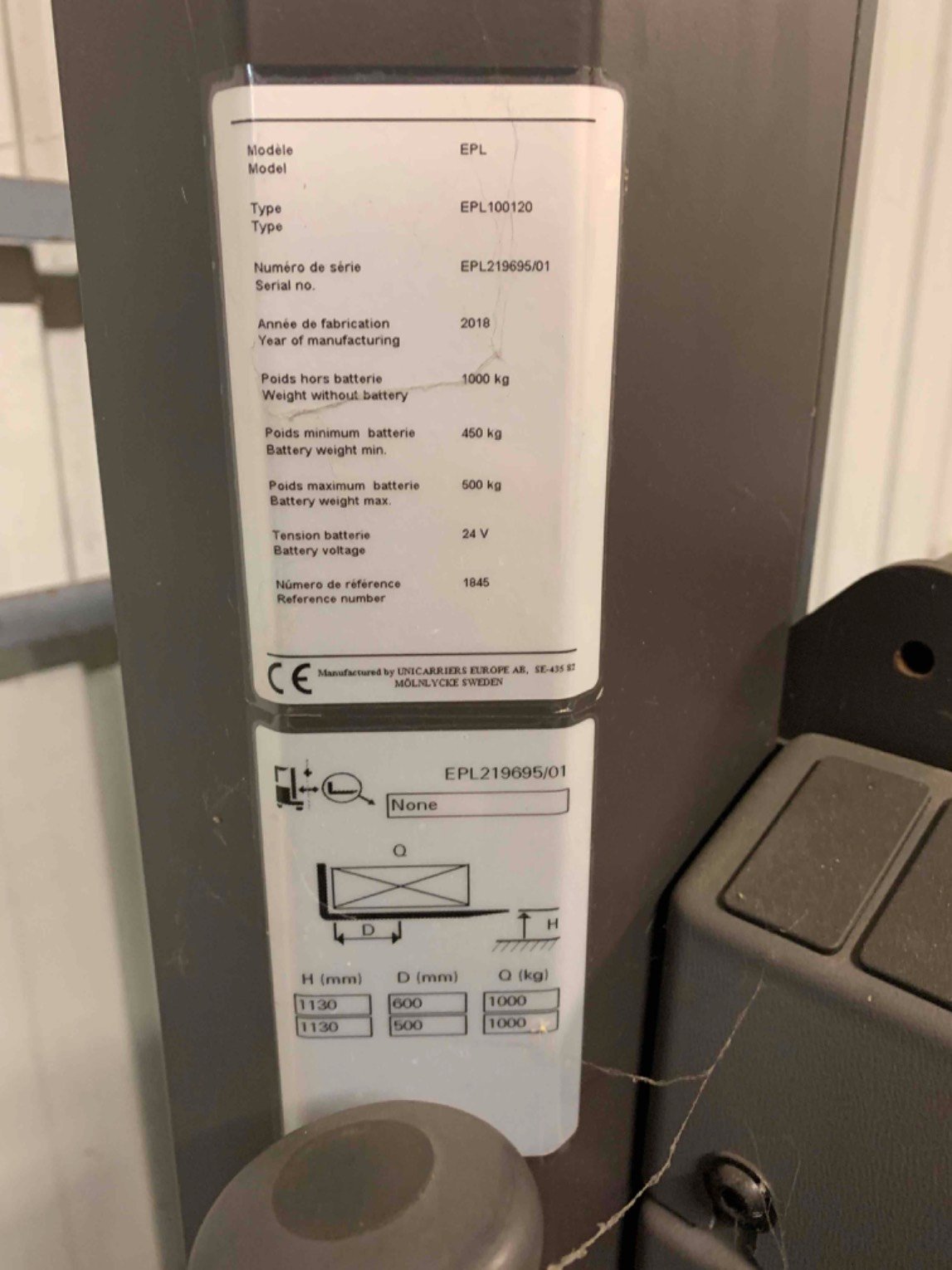 Préparateur de commandes UniCarriers EPL100