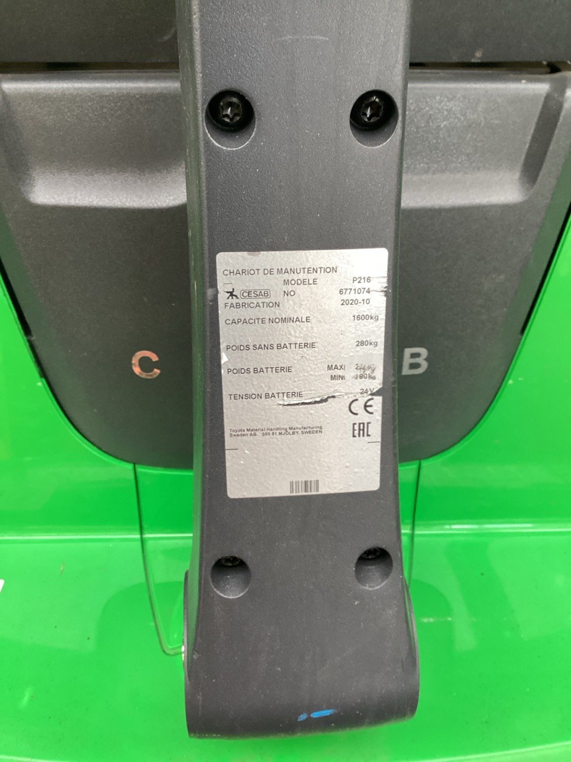 Transpalette électrique CESAB P216