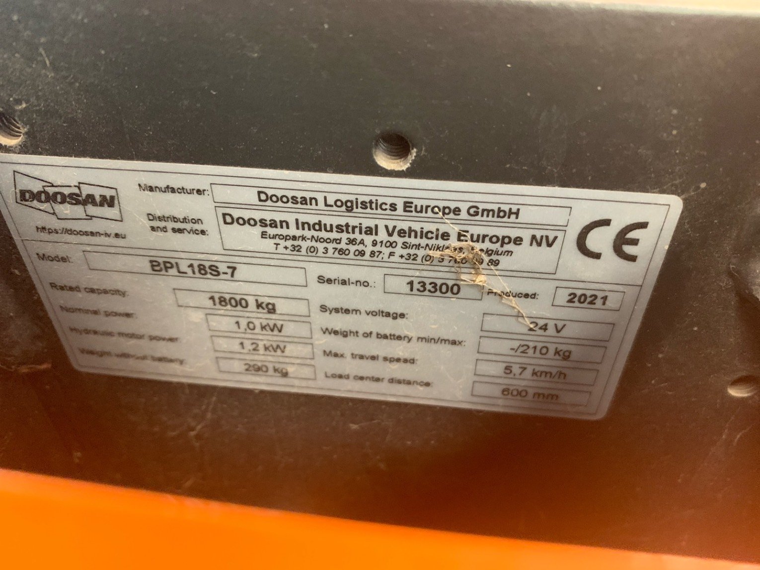 Transpalette électrique Doosan BPL18S-7
