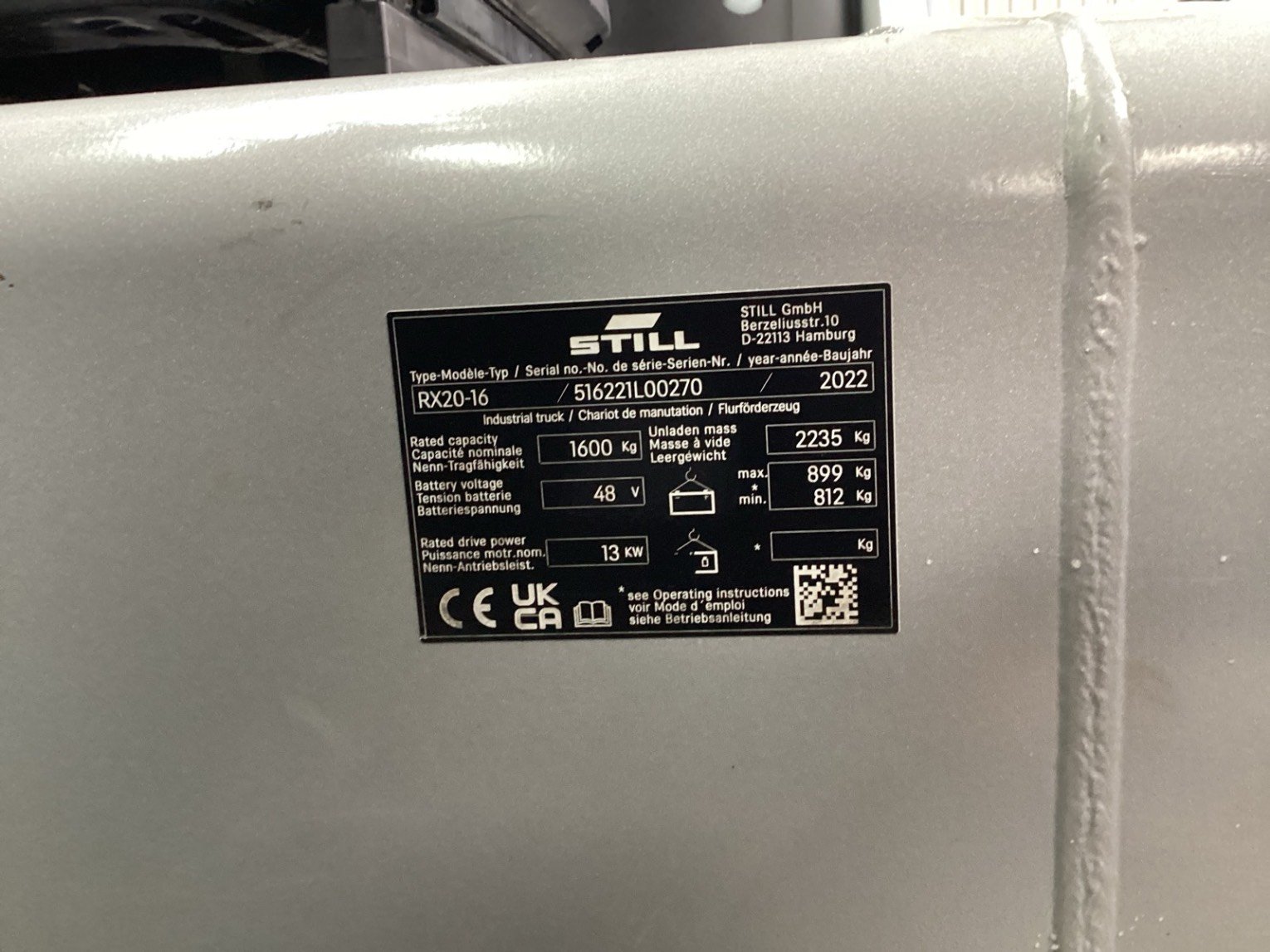 Chariot élévateur frontal STILL RX20-16