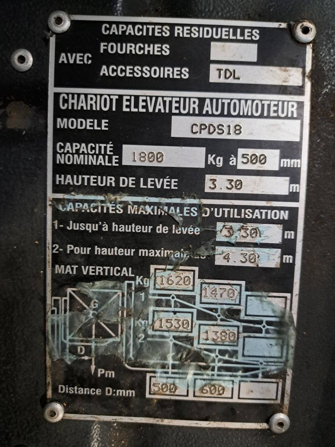 Chariot élévateur frontal Hangcha A3W18