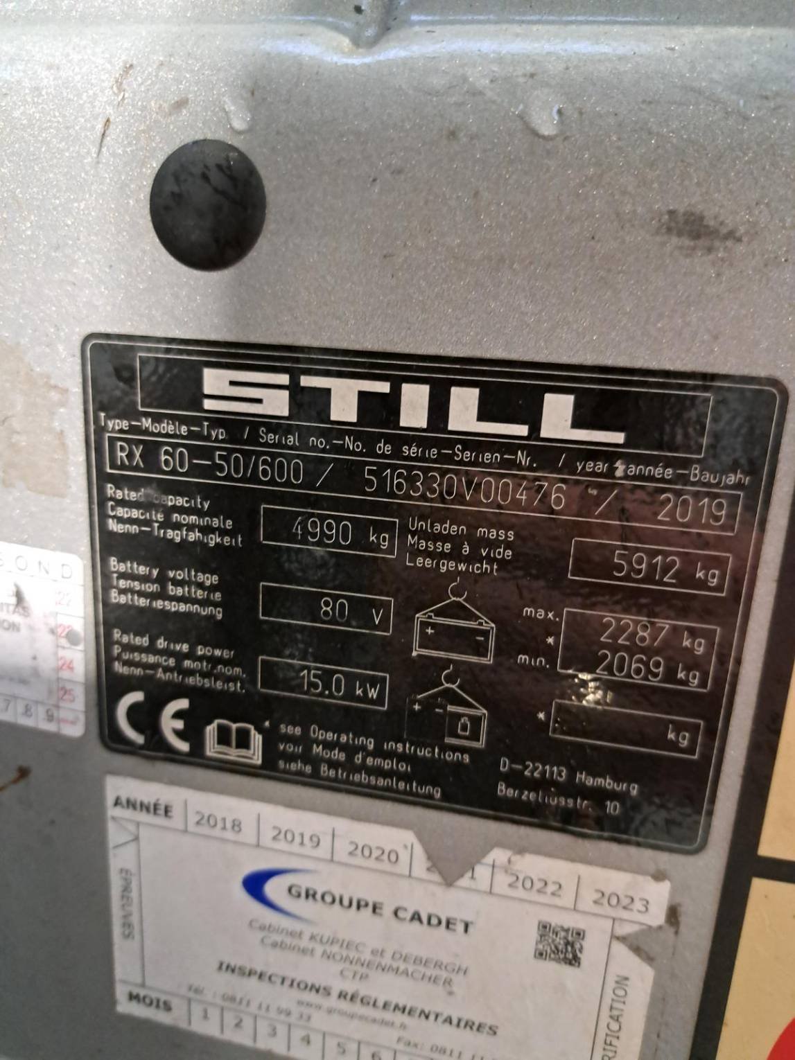 Chariot élévateur frontal STILL RX60-50