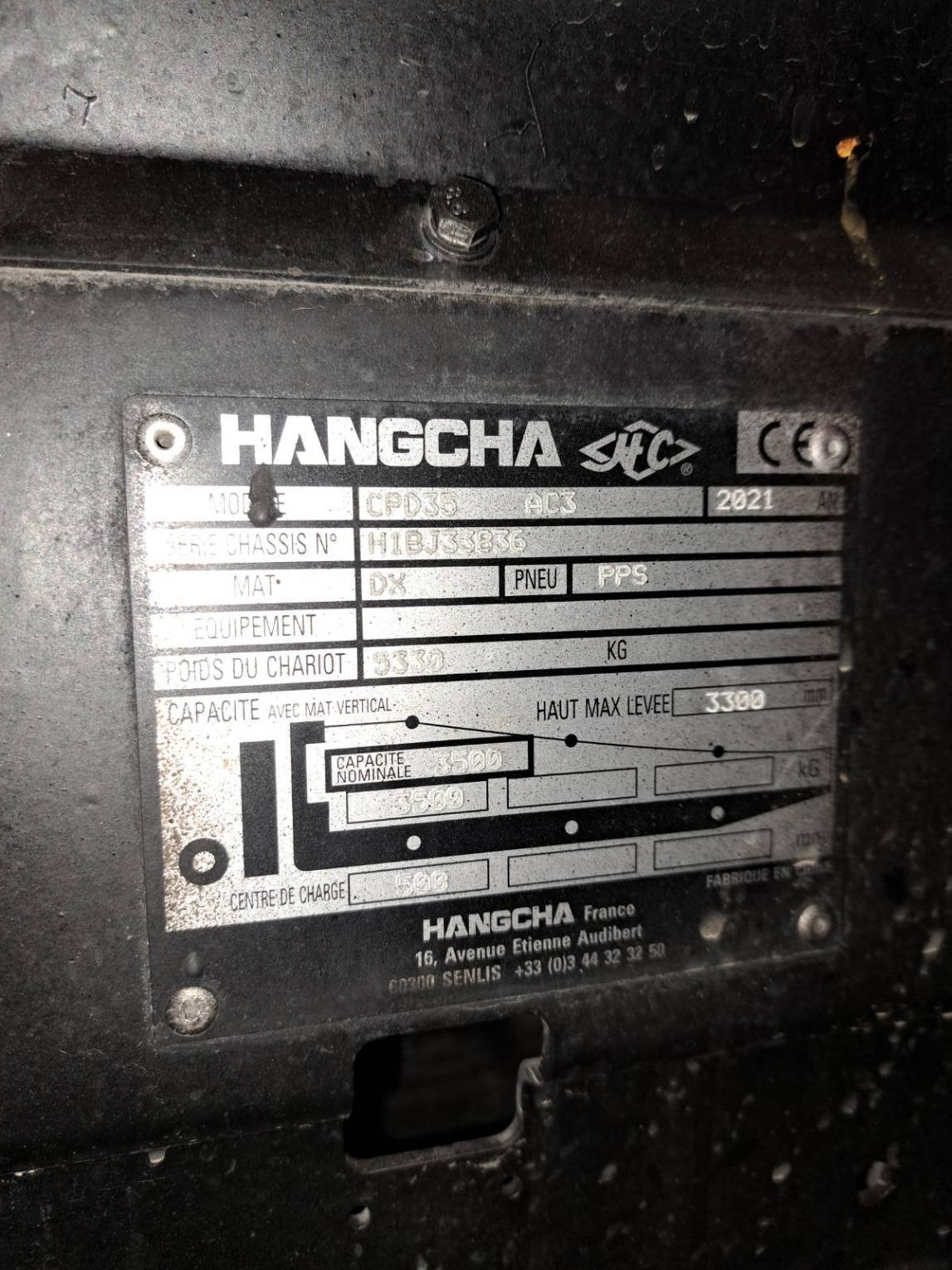 Chariot élévateur frontal Hangcha A4W35